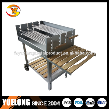 Simple Square Charcoal BBQ Grill, Large Outdoor Charcoal Grill, BBQ Grill