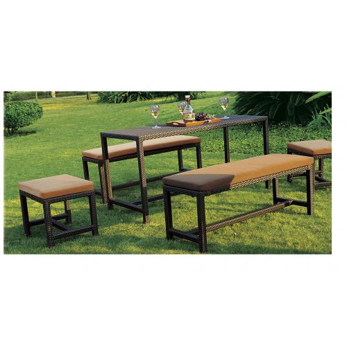 Tanie meble ogrodowe Garden Rattan Bench Set