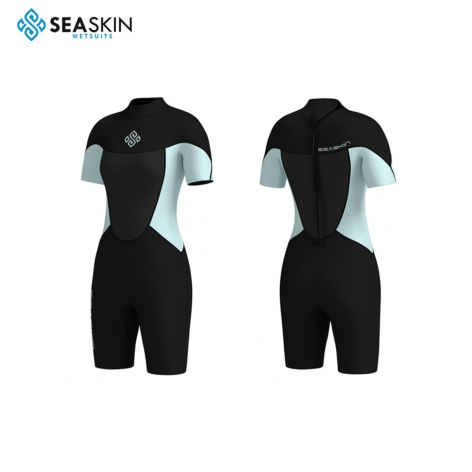 Seasin Back Zip Vuxna kvinnor Shorty Wetsuit Diving