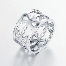 925 sterling silver wholesale ring in fashional snowflake gallery design