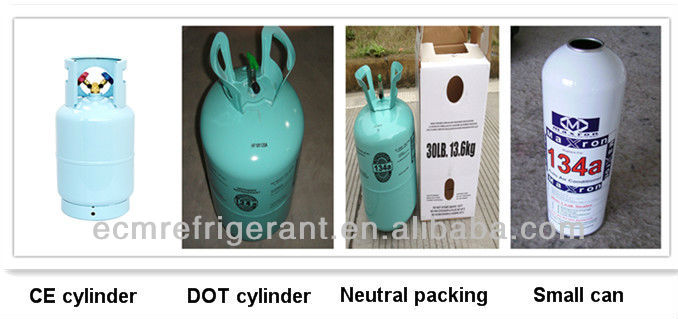 Refrigerant R134a Household Refrigerant Alkene & Derivatives CE & DOT R-134a HFC 134a Environmental Friendly Refrigerant R134a