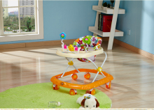 Easy folding portable pusher baby walker with 8 wheels for toddlers