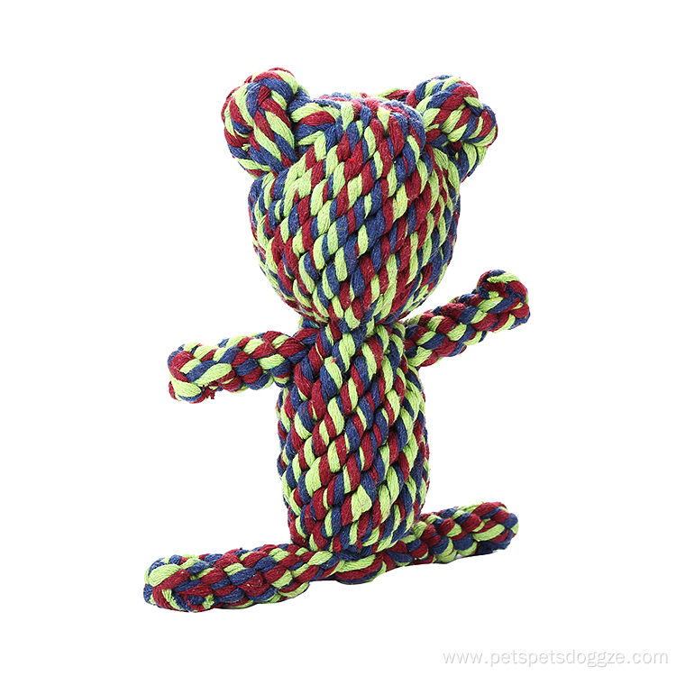 Bear Animal Shape Pet Cotton Rope Dog Toy