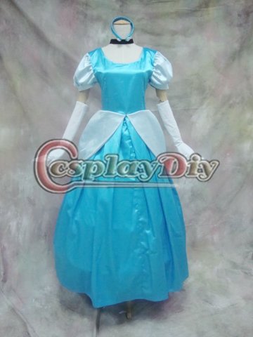 Custom-made Blue cinderella dresses for princess girls holloween carnival costume