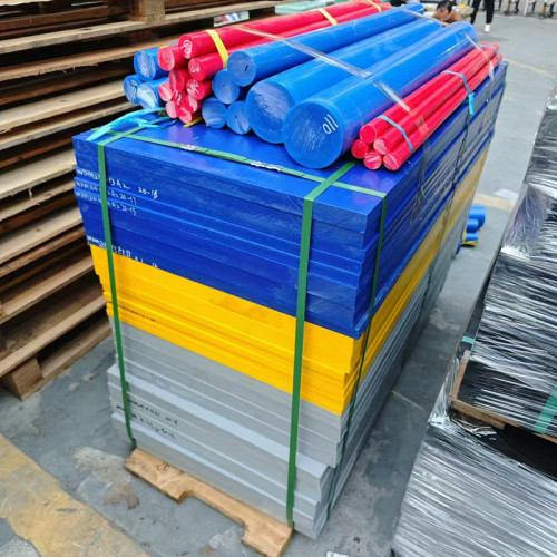 POM Sheet Plate Blue Gray Yellow