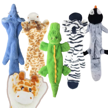 Wholesale Unstuffed, Squeaky Animal Dog Toys & No-Stuffing Crinkle Dog Toys for Hunting Dogs