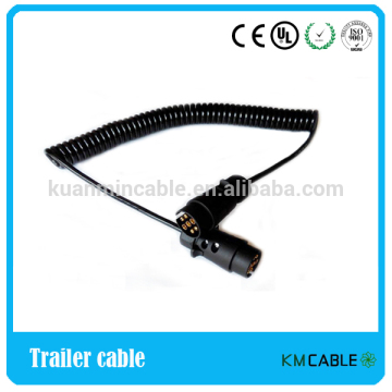 7 core 24 V N type trailer parts coiled cable