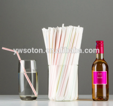individual paper wrapped drinking straw Neon color paper packing plastic straw