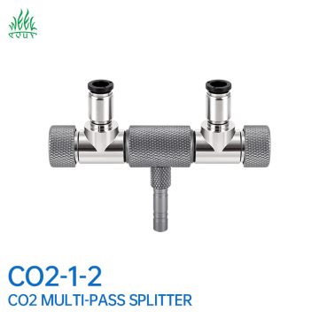 CO2 Regulator with Two Way Outlets for Aquarium Valve Splitter