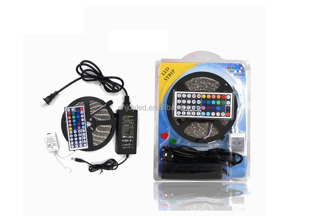 Amazon popular 10 meter waterproof 12V low voltage 5050RGB light with 44 key infrared controller LED set