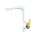 Brass hot cold kitchen sink faucet