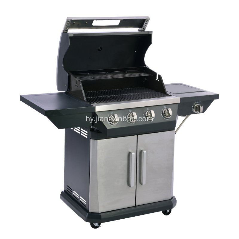 4-Burner Nature Gas BBQ կողային այրիչով