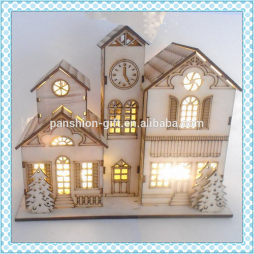 led light wooden house christmas decoration, christmas lighting