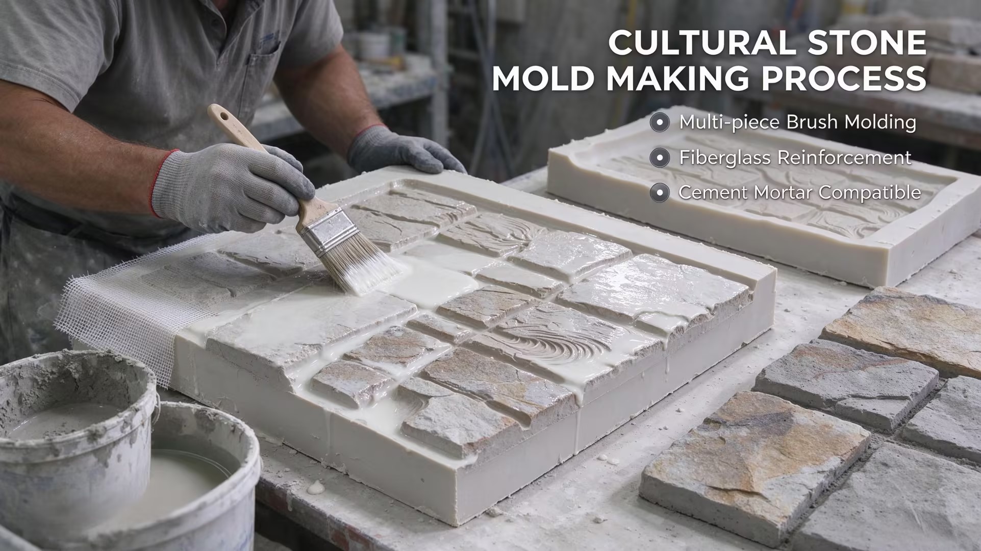 الإغاثة الحجر الثقافي العفن سيليكون 2 Relief Cultural Stone Mold Silicone 2