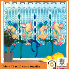 Ester Print Lace Kitchen Curtain