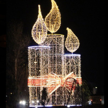 3D Lighted Rope Light Sculpture Menorah Hanukkah Christmas Displays for Winter Wonder Drive-Thru Light Show