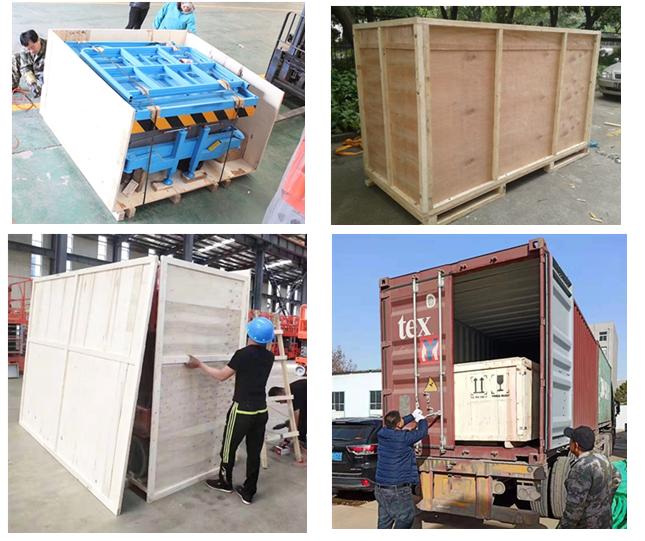 Rail-type cargo table lift material lifting platform for warehouse