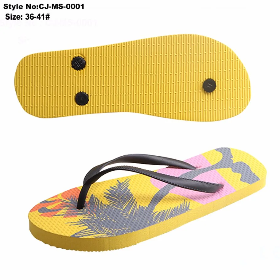 New Arrive Outdoor Colorful Summer Flip Flop with Clear Printing