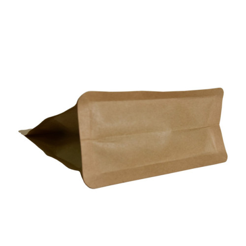 Bolsas de soporte de café de fondo plano de papel kraft 250g