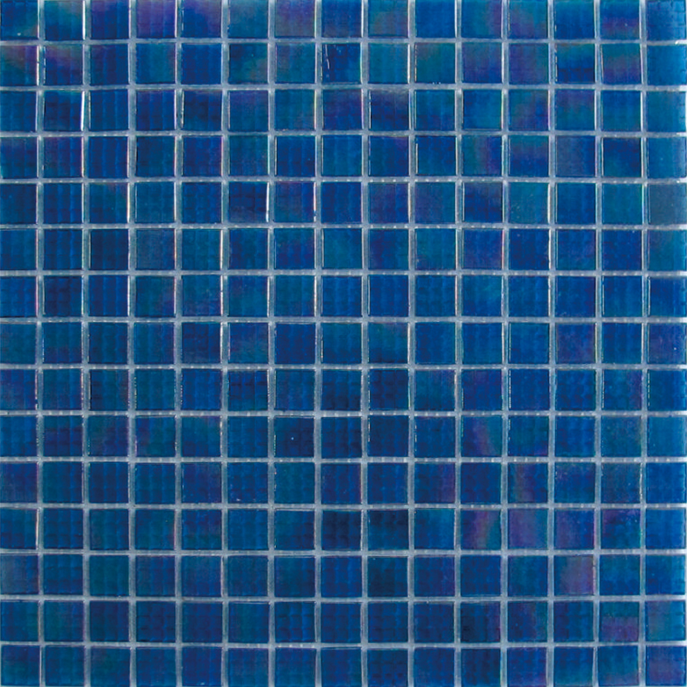 Piastrelle per pareti da cucina colorate in mosaico di vetro blu