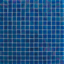 Azulejos de parede de cozinha de arte azul em mosaico de vidro colorido