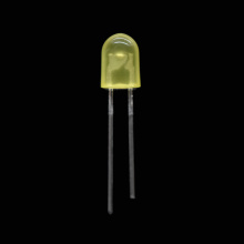 Lente difusa LED ovalada de orificio pasante de color amarillo superbrillante