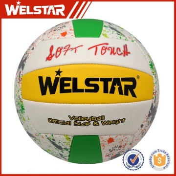 Machine stitched PVC colorful volleyball customized volleyball