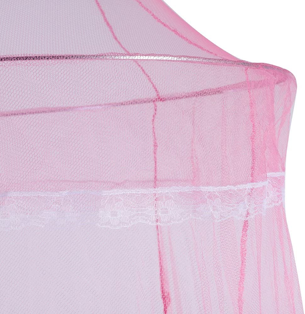 Pink color Girls Hanging Mosquito Nets Bed Canopy