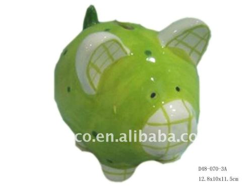 Porcelian piggy saving bank