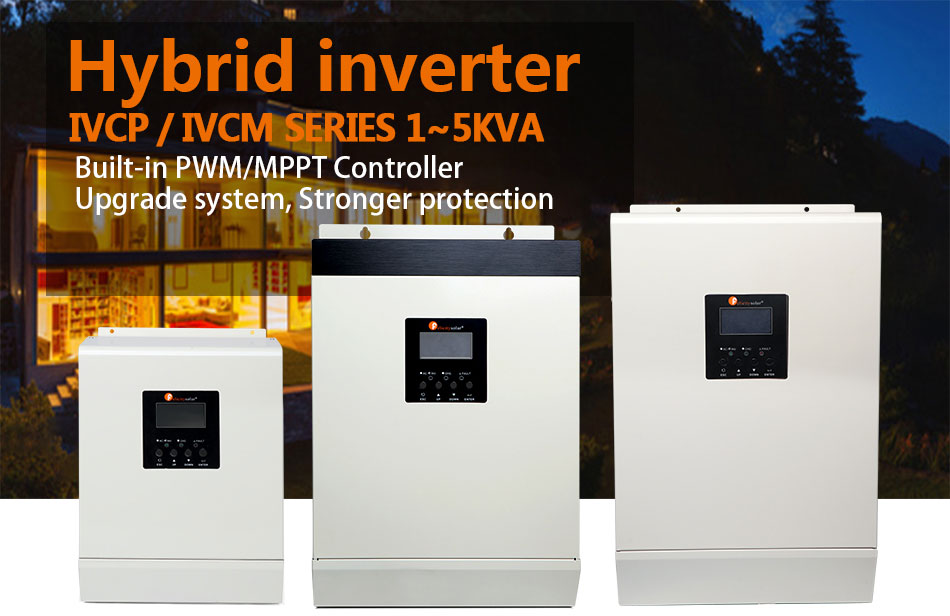 2019 Hot Sale hybrid solar MPPT inverter 12V 24V 48V 220V 1KVA 2KVA 3KVA 4KVA 5KVA built in mppt controller