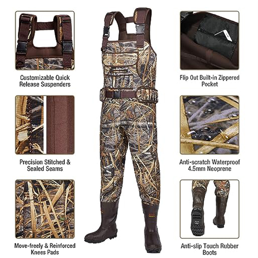 Hunting Waders Neoprene Chest Waders For Men With 800g Boots