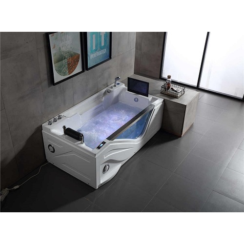 Luxus-Massagebadewanne aus heißem Acryl für 1 Person mit Fernseher