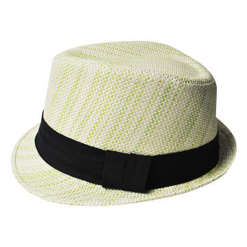 Chapeau de paille papier avec bandeau Polyester Xf1103-1