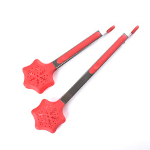 Red Snowflake shape Christmas Nylon kitchen tong