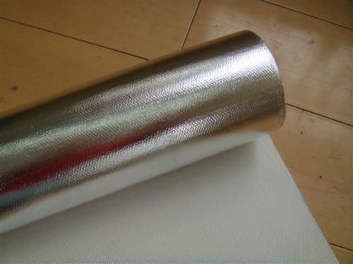 110g Aluminum Foil Fiberglass Cloth / Glass Fibre Fabric