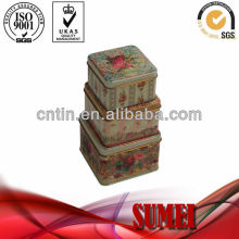 square tin box set