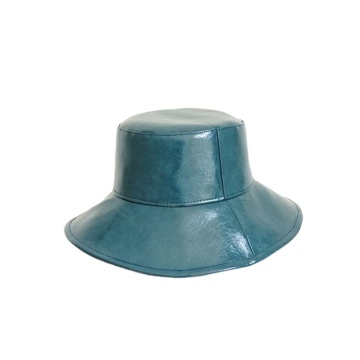 Faux leather waterproof bucket hat