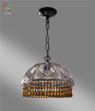amber crystal midle-size bowl shape pendant lighting chandelier lighting