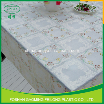 High Quality Pvc Table Cloths In Roll,Golden Lace Edge Table Cloths