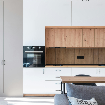 Modern Simple MFC Door Panel for Luxury Light Kitchen Cabinets