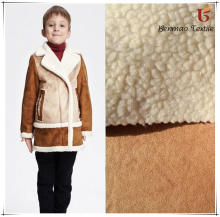 100%Polyester Suede Fabric Bonded Berber Fleece for Garments