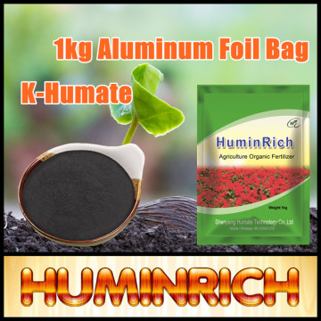 Huminrich 100-120 Mesh Water Soluble Potassium Humic Aid 70% Powder Potasium Humate 90%