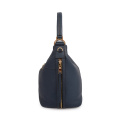 Borsa Hobo con manico in pelle di vitello Adria Nero / Nichel