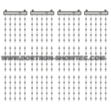LED Pixel Bubble P200 Curtain Kit Height 3m Width 4m (LPBU50-A200BKT(H3W4))