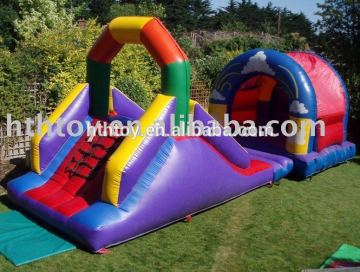 Inflatable bouncy castle obstacle course