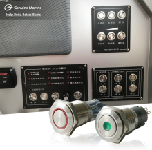 Genuine Marine Car Caravan Boat Ring Illuminated Push-button Switch with LED Light