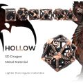 Dragon In the Cage Hollow DND Dice Set, Metal Dice 7-Piece RPG Gaming Dice for RPG Pathfinder, MTG and Other Tabletop Games