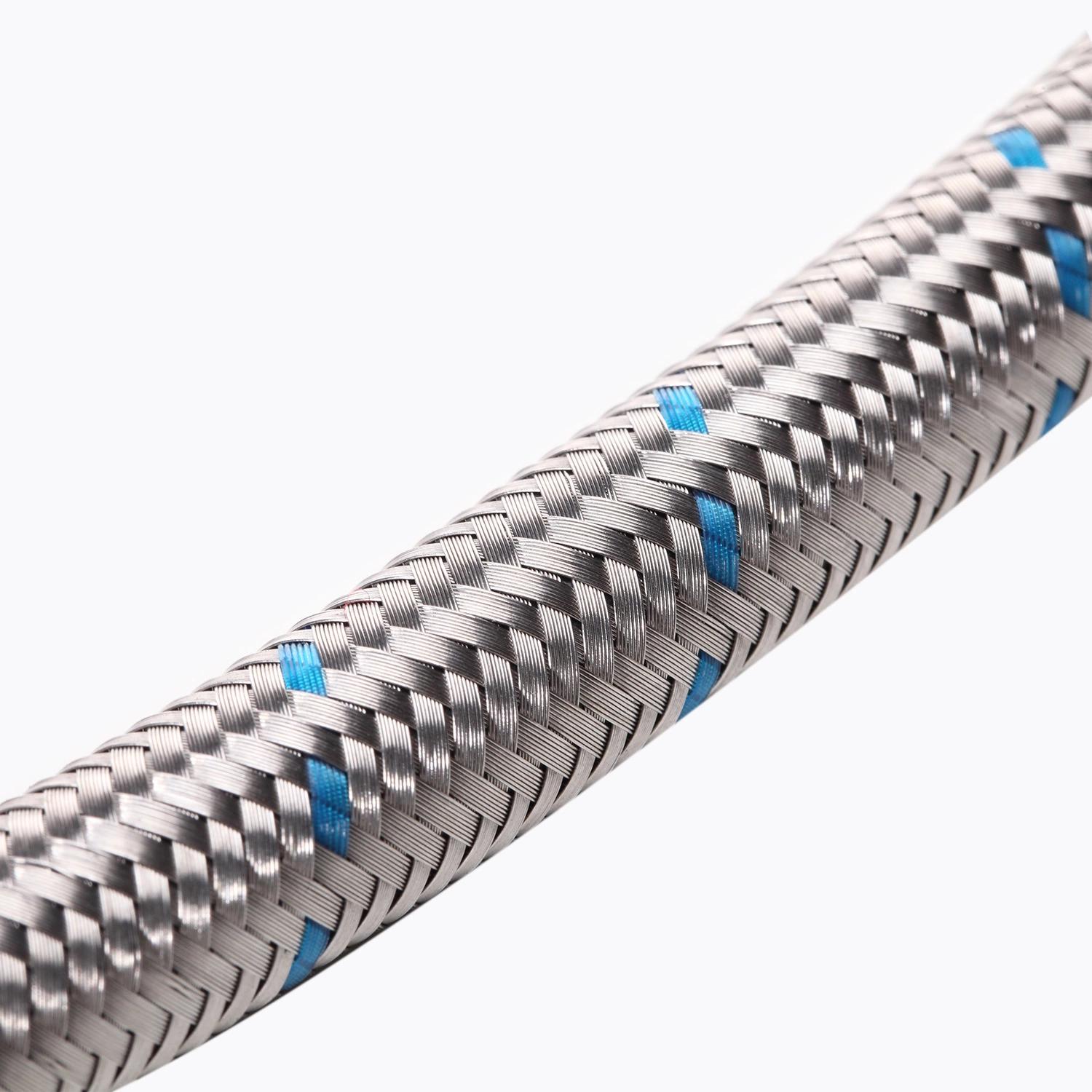 Kaiping High Quality 2 Inch 304 Nuts Stainless Steel Wire Braided Metal Pipe High Pressure Braided Ss Flexible Hose For Sale