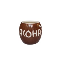 Personalized Coconut Shaped Ceramic Tiki Mug