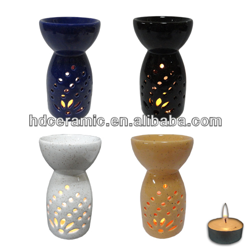 set 4 ceramic indoor decorative oil burner lamp ,modern oil lamps